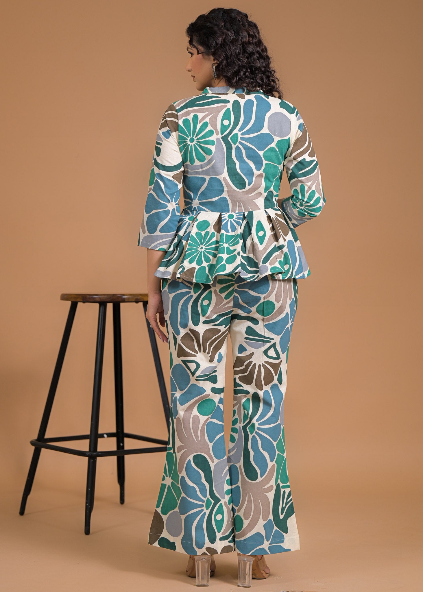 Pure Cotton Floral Coord Set Back