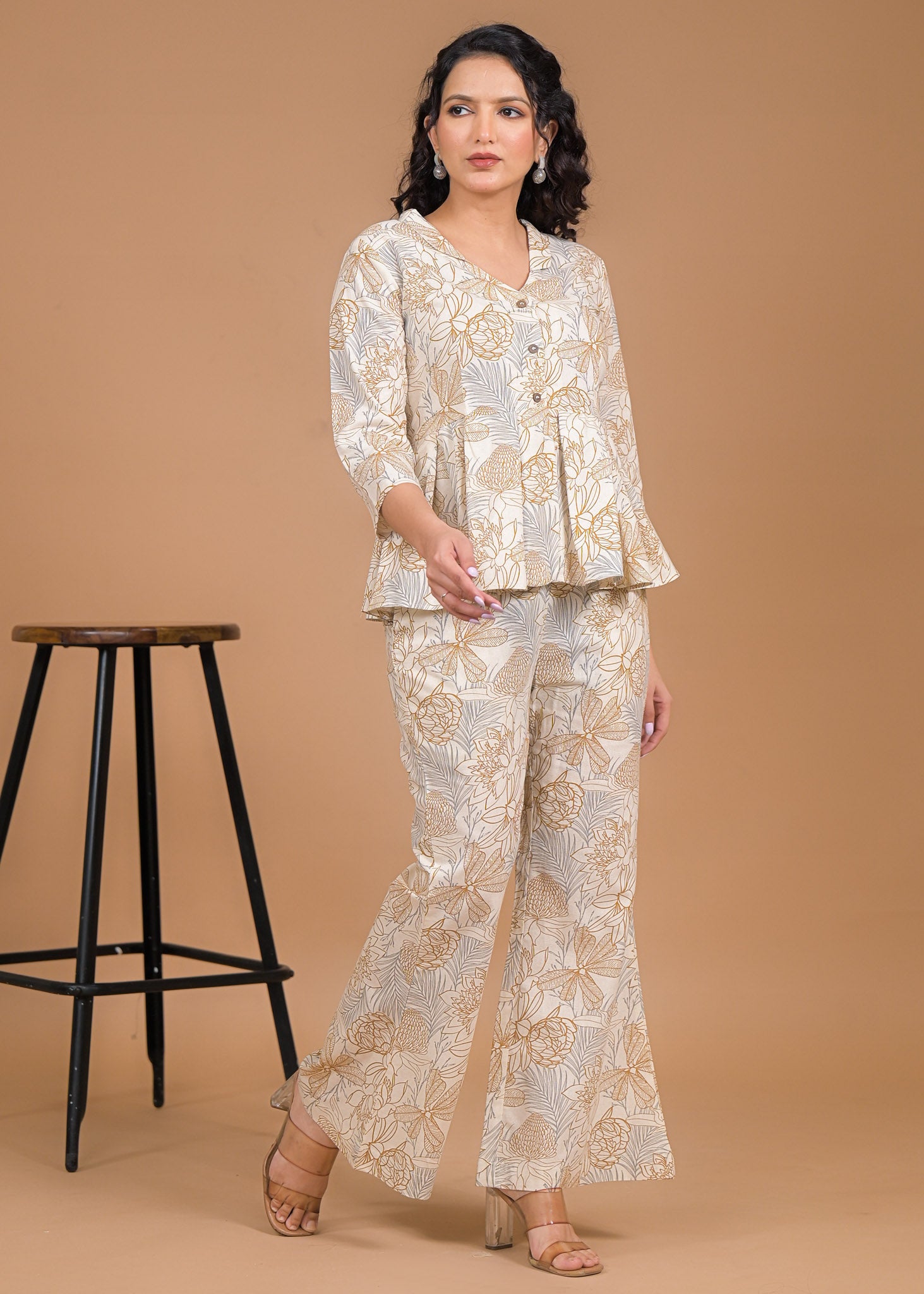 Pure Cotton Botanical Coord Set Front