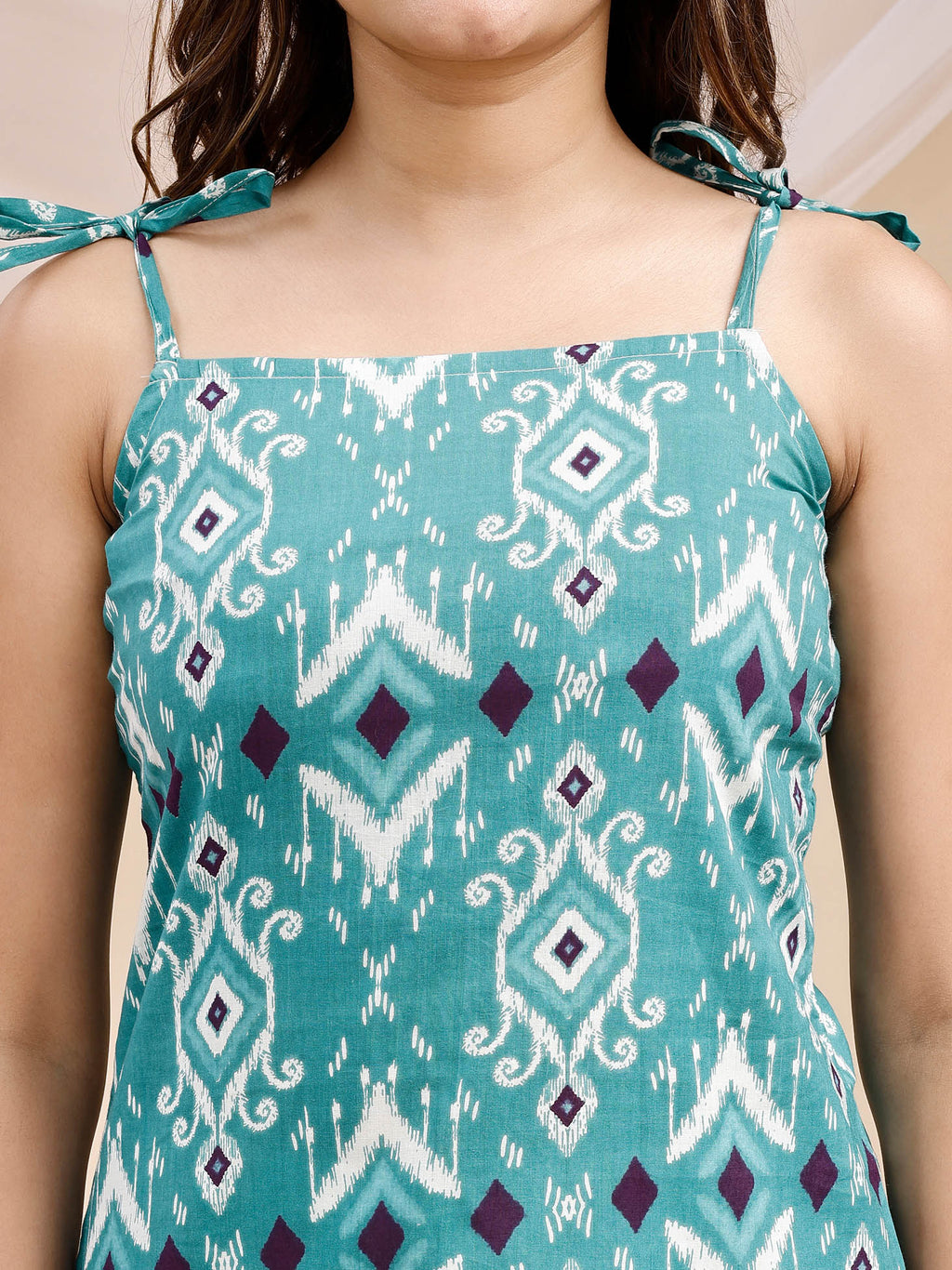 Cotton Turquoise Kurti 3