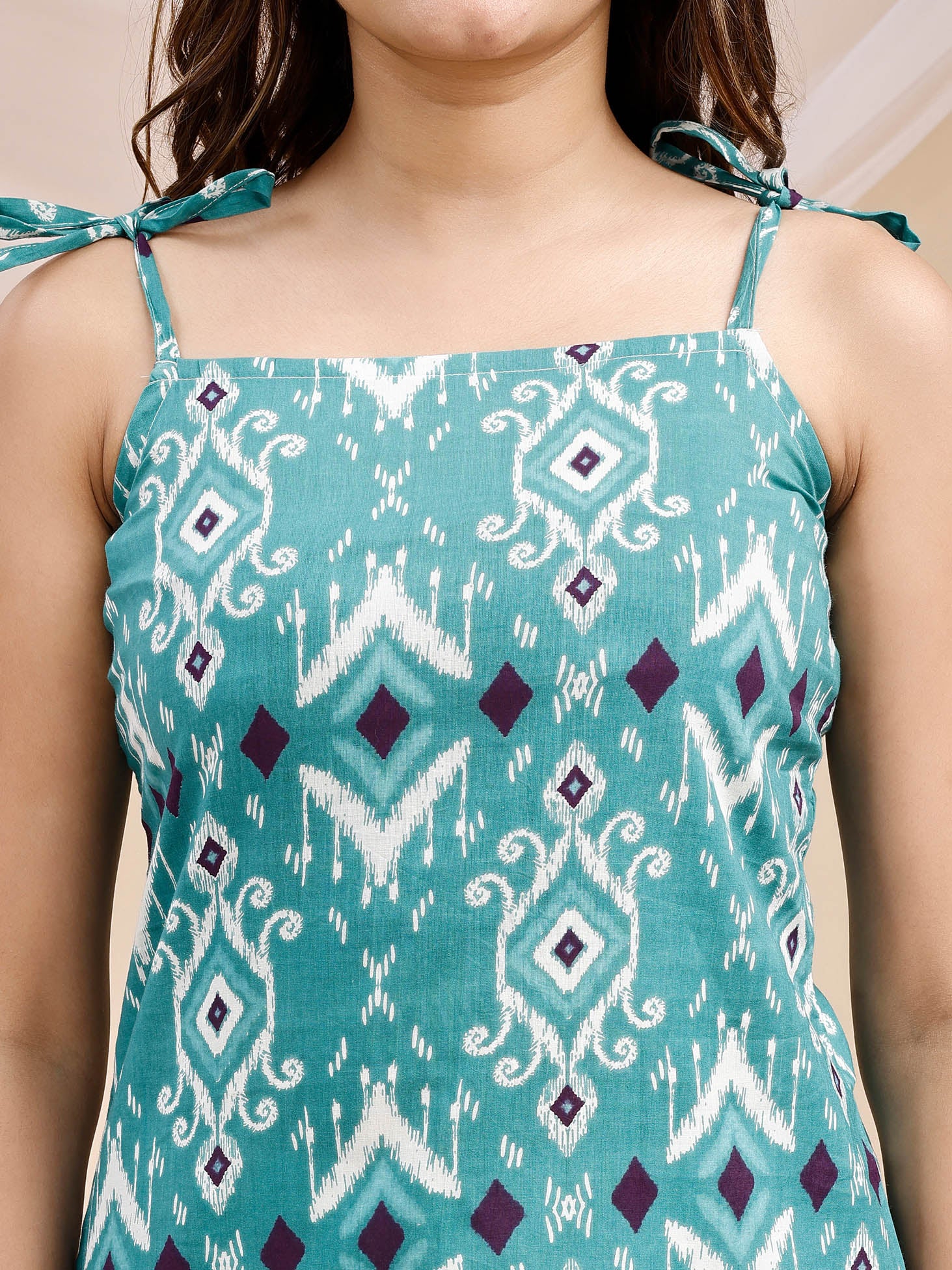 Cotton Turquoise Kurti 3