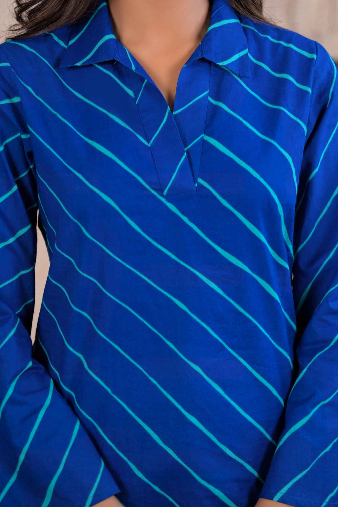 Pure Cotton Blue Kurti 6