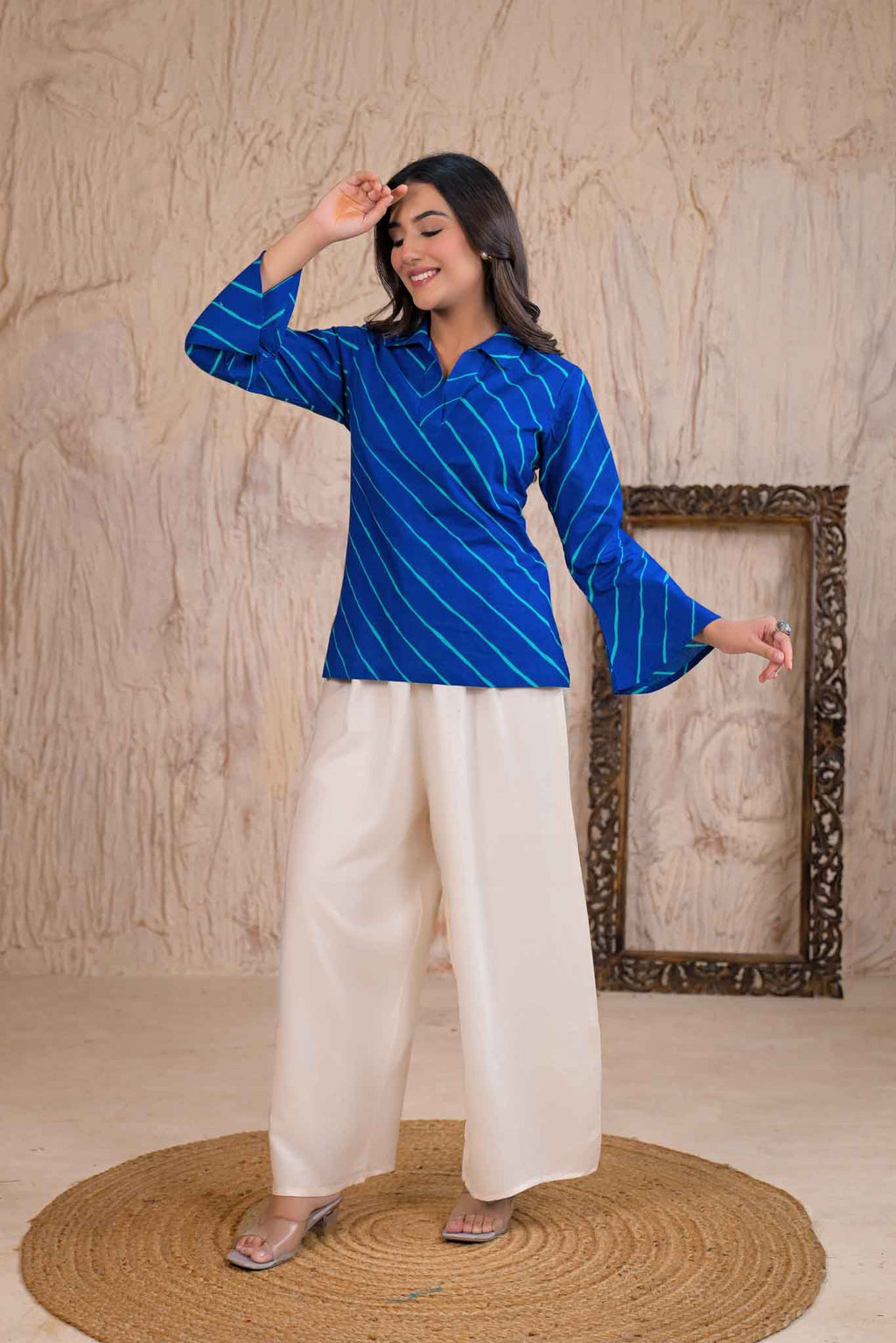 Pure Cotton Blue Kurti 3