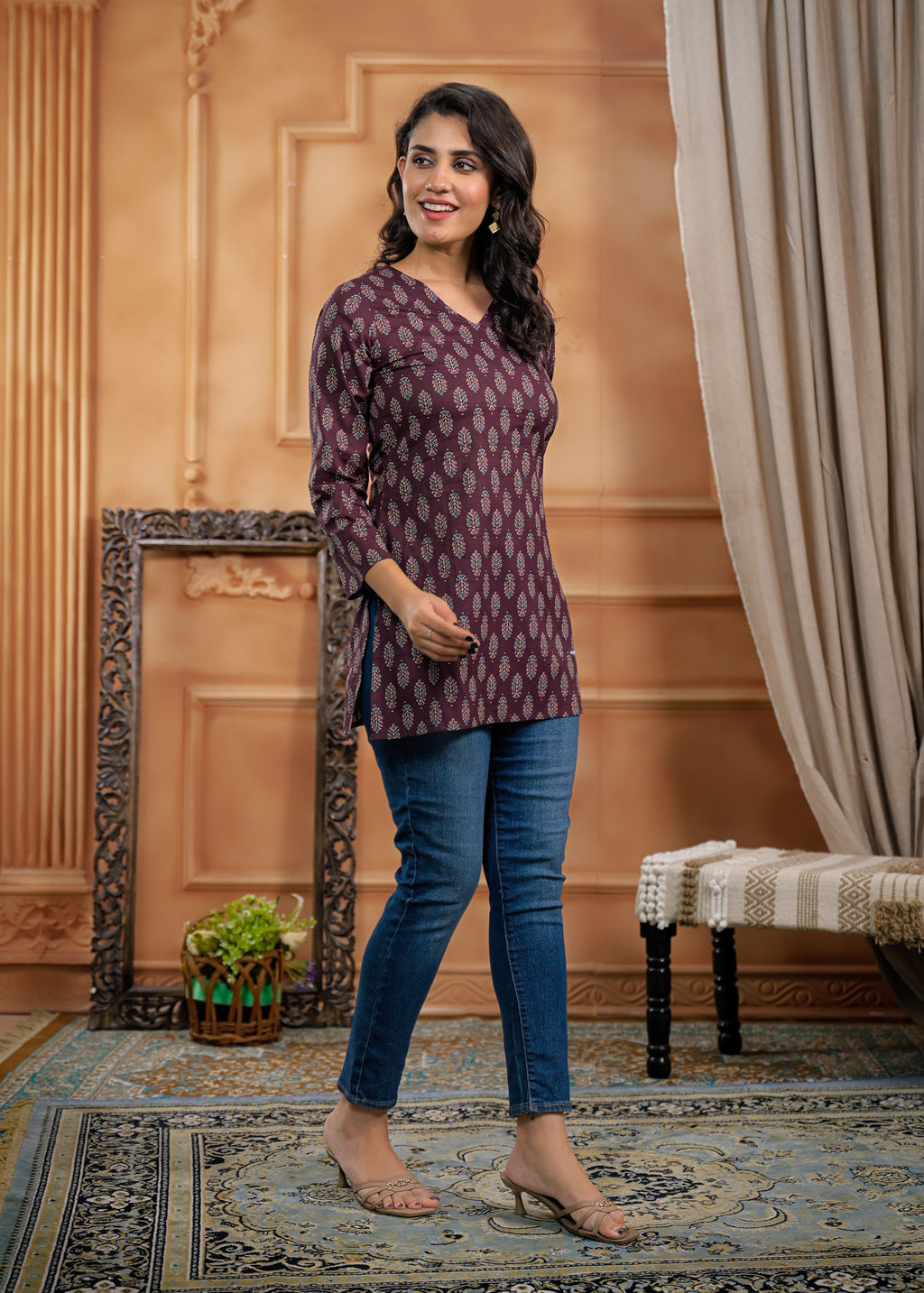Pure Cotton Wine Kurti 5