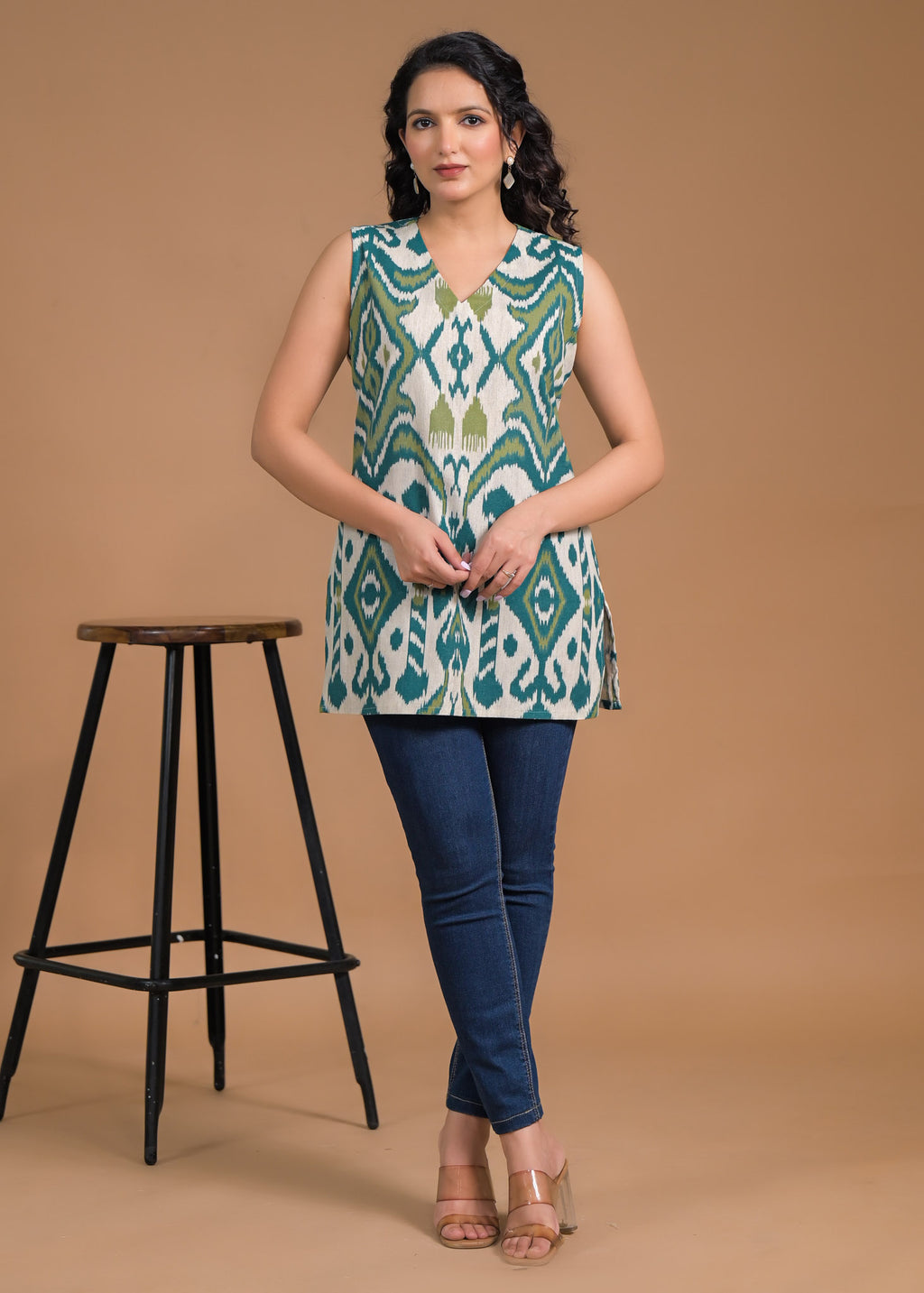 Pure Cotton Rama Short Kurti 2