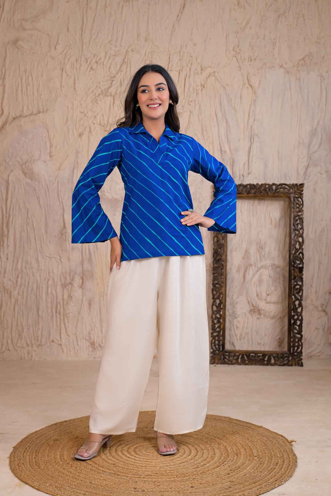 Pure Cotton Blue Kurti 8