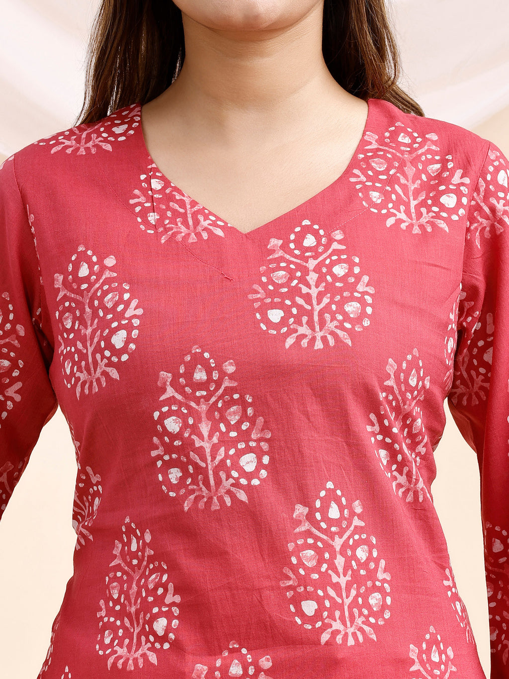 Cotton Magenta Kurti 6