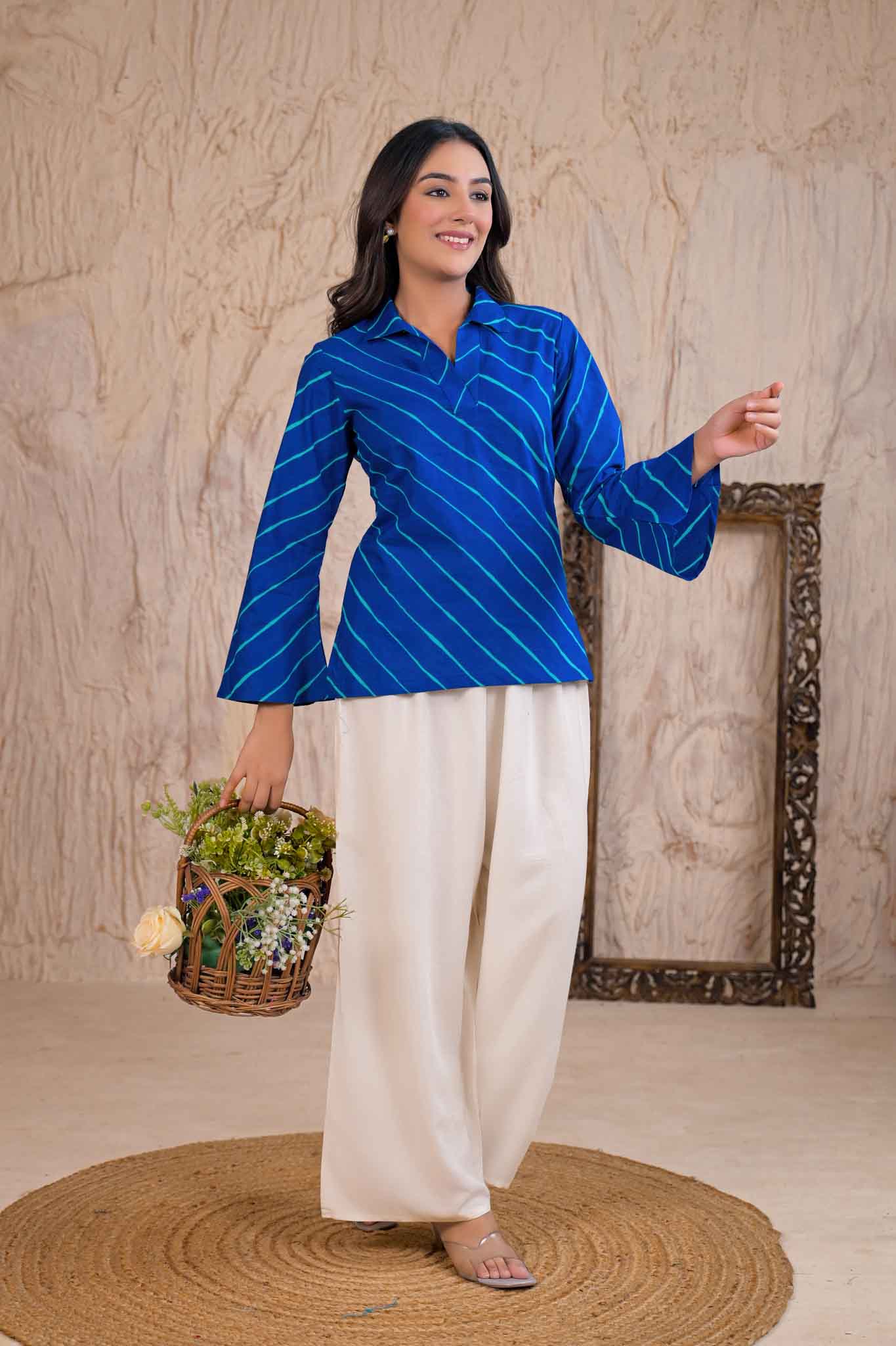 Pure Cotton Blue Kurti 2