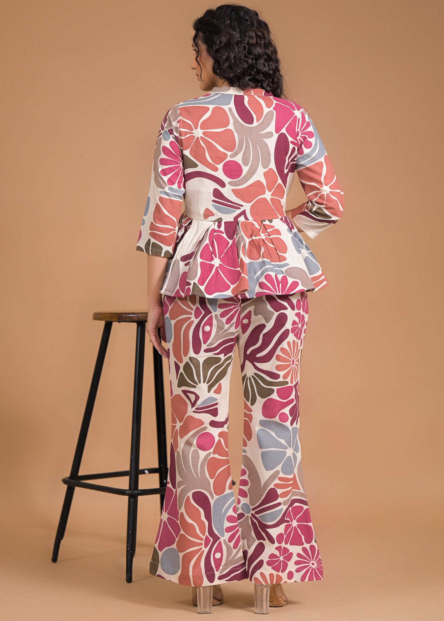 Pure Cotton Floral Coord Set Back