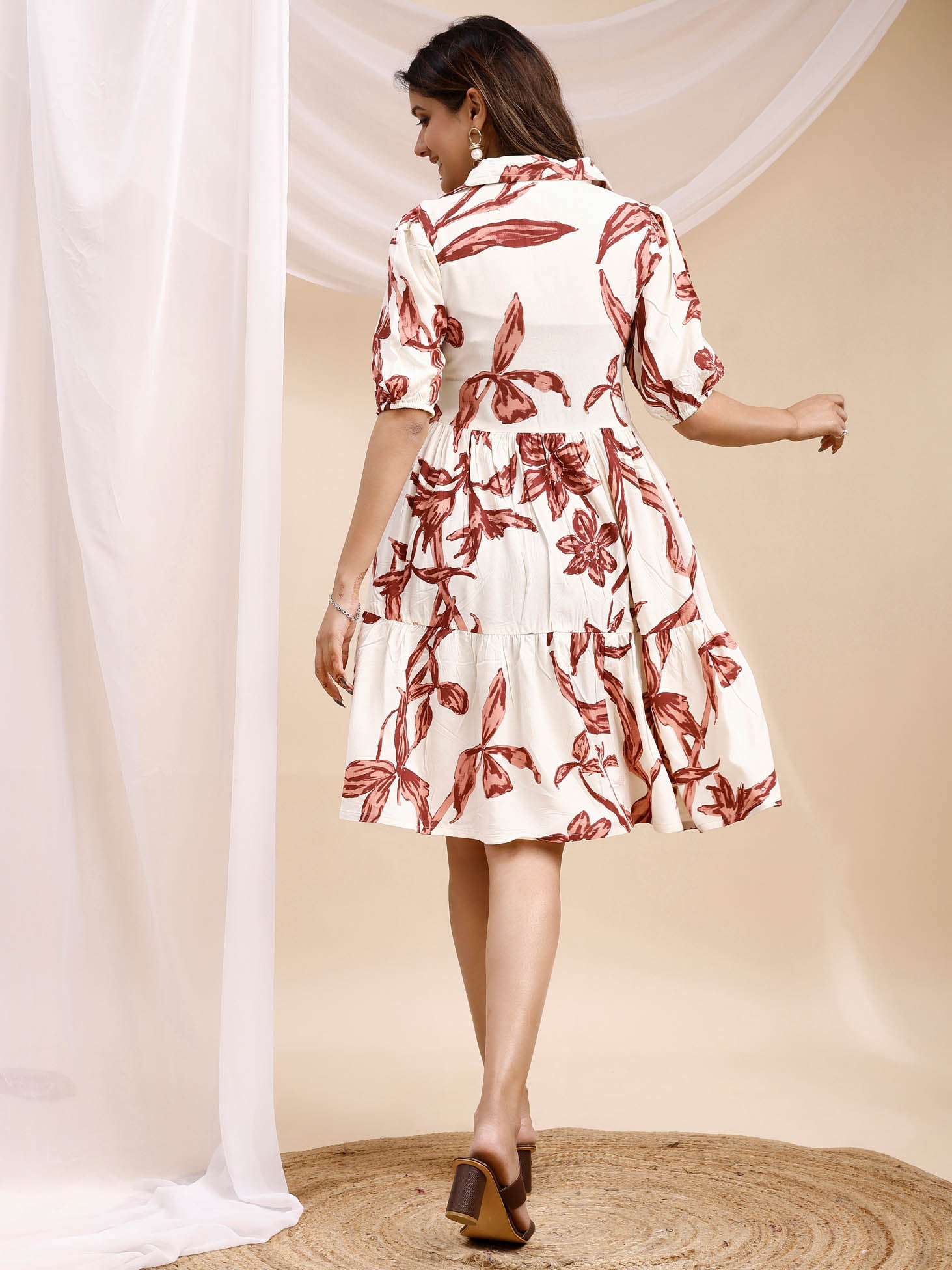 Rayon Maroon Dress 2