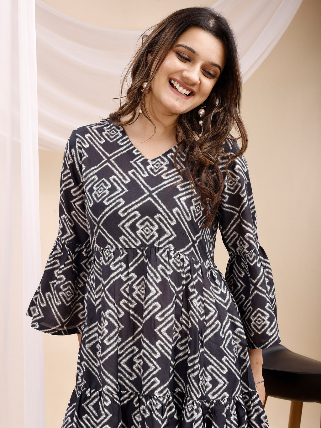 Viscose Muslin Black Dress6