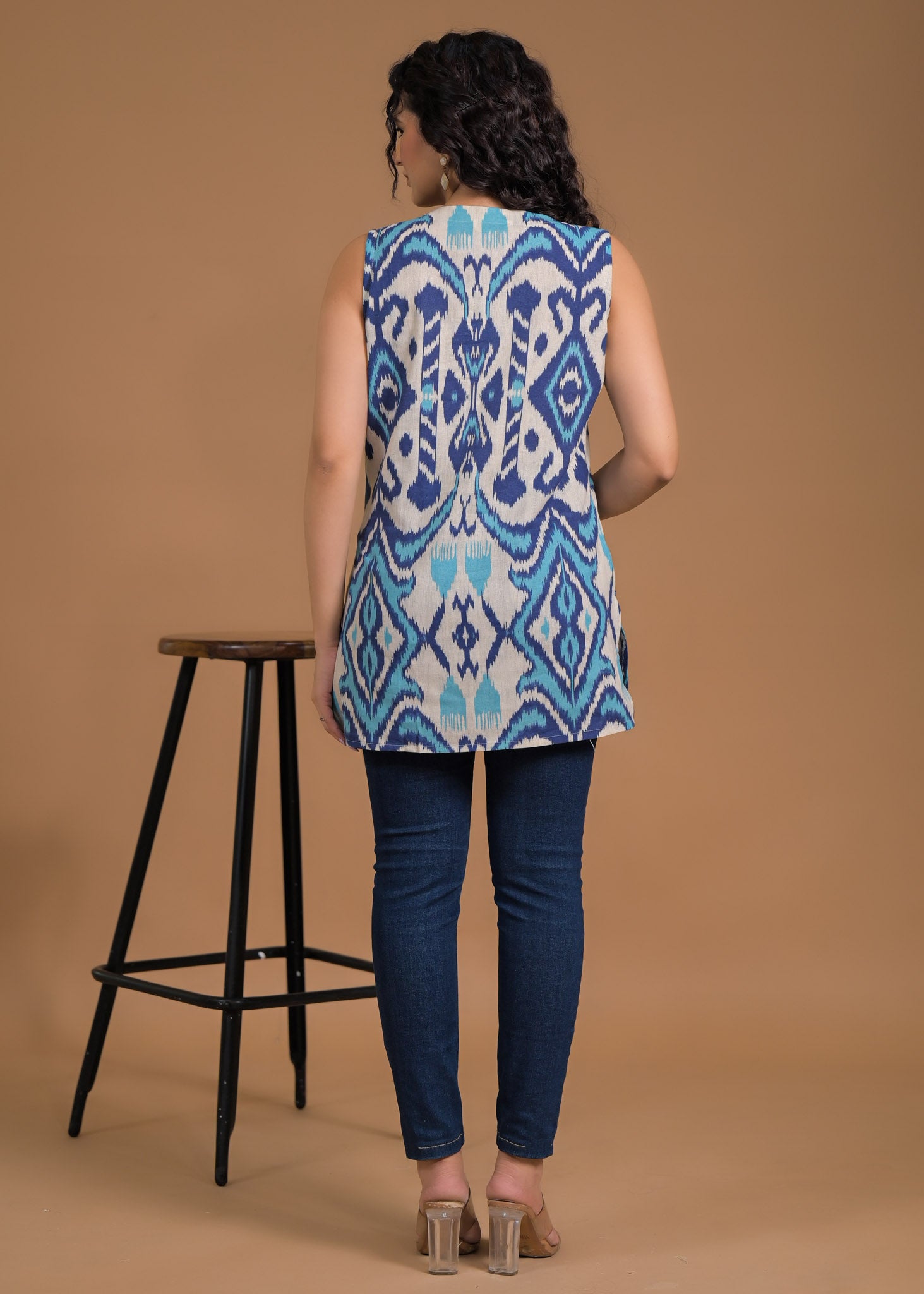 Pure Cotton Indigo Short Kurti 3