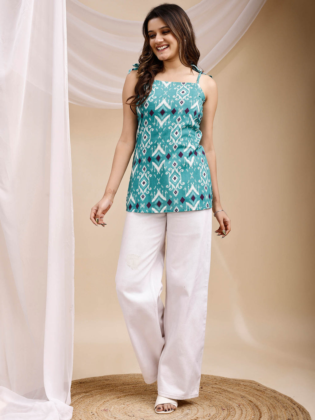 Cotton Turquoise Kurti 6