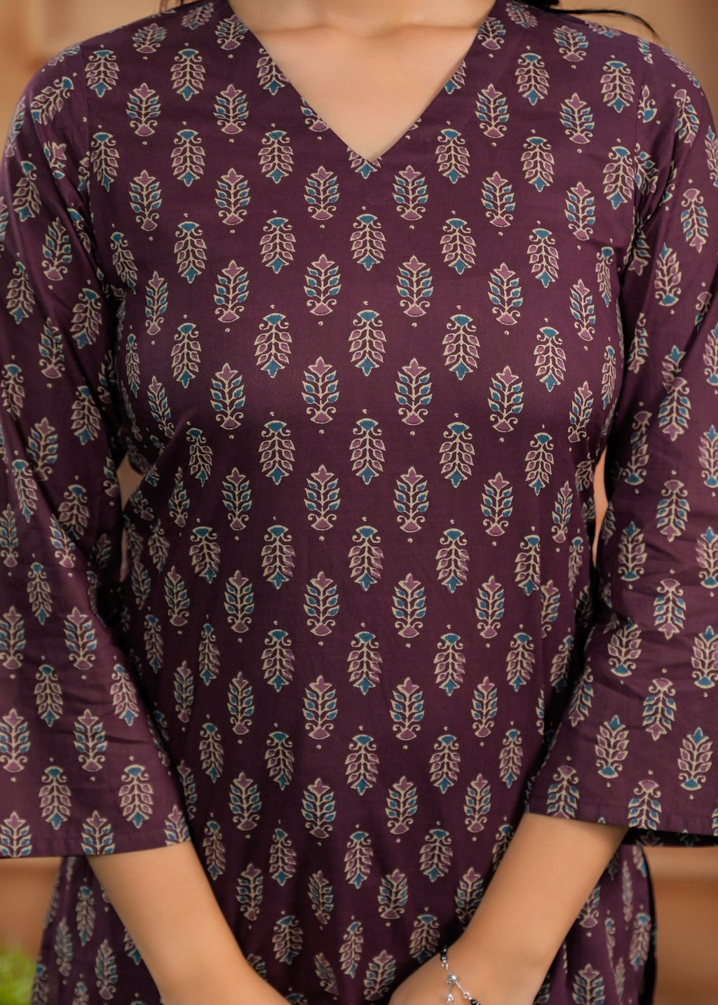 Pure Cotton Wine Kurti 6