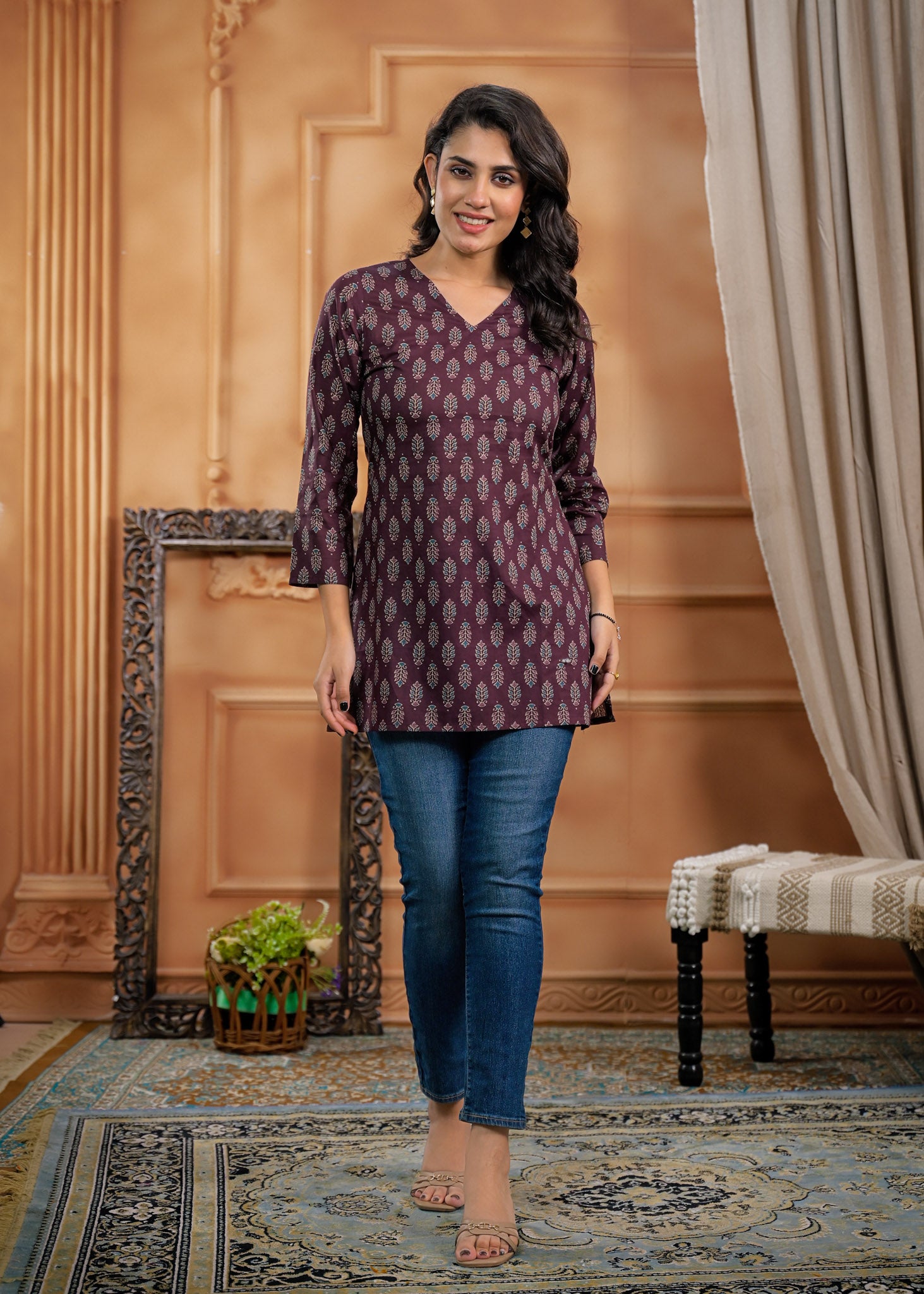 Pure Cotton Wine Kurti 3