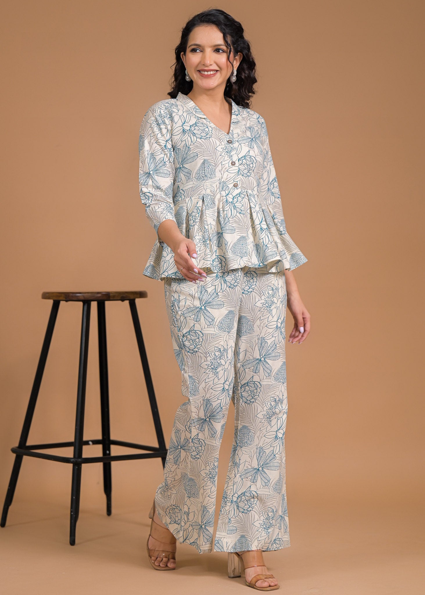 Pure Cotton Botanical Coord Set