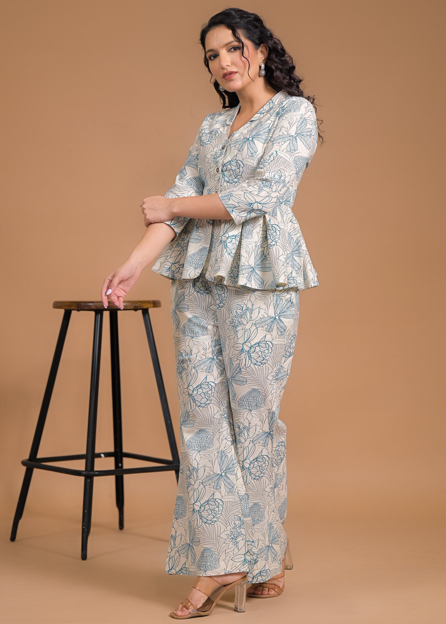 Pure Cotton Botanical Coord Set Front