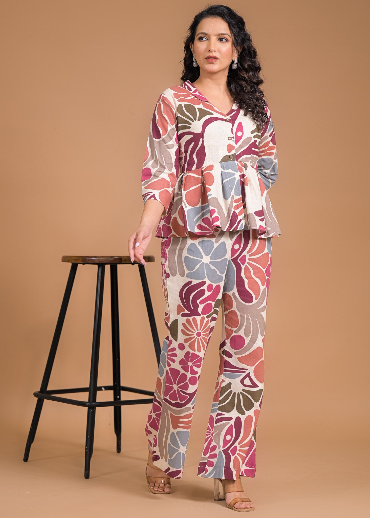 Pure Cotton Floral Coord Set