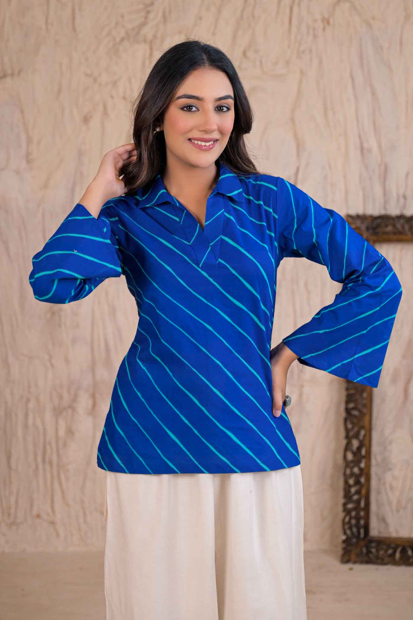Pure Cotton Blue Kurti 1
