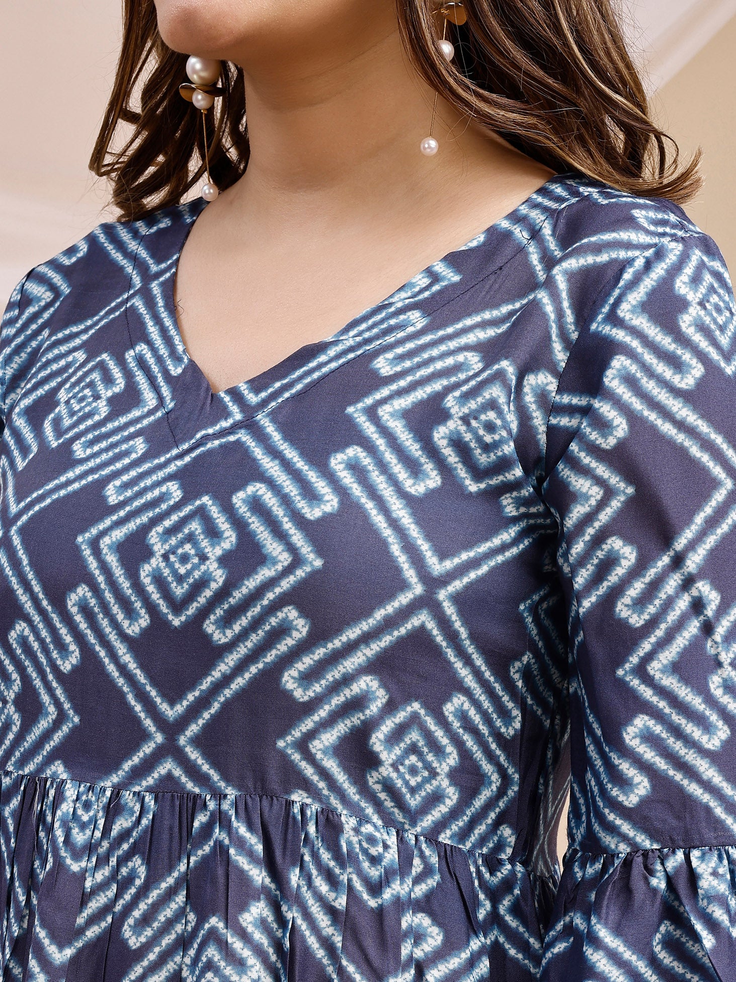 Viscose Muslin Blue Dress 6