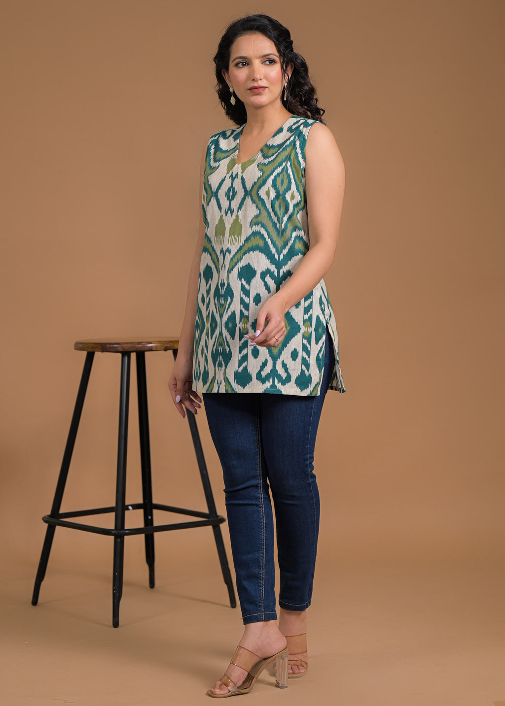 Pure Cotton Rama Short Kurti1