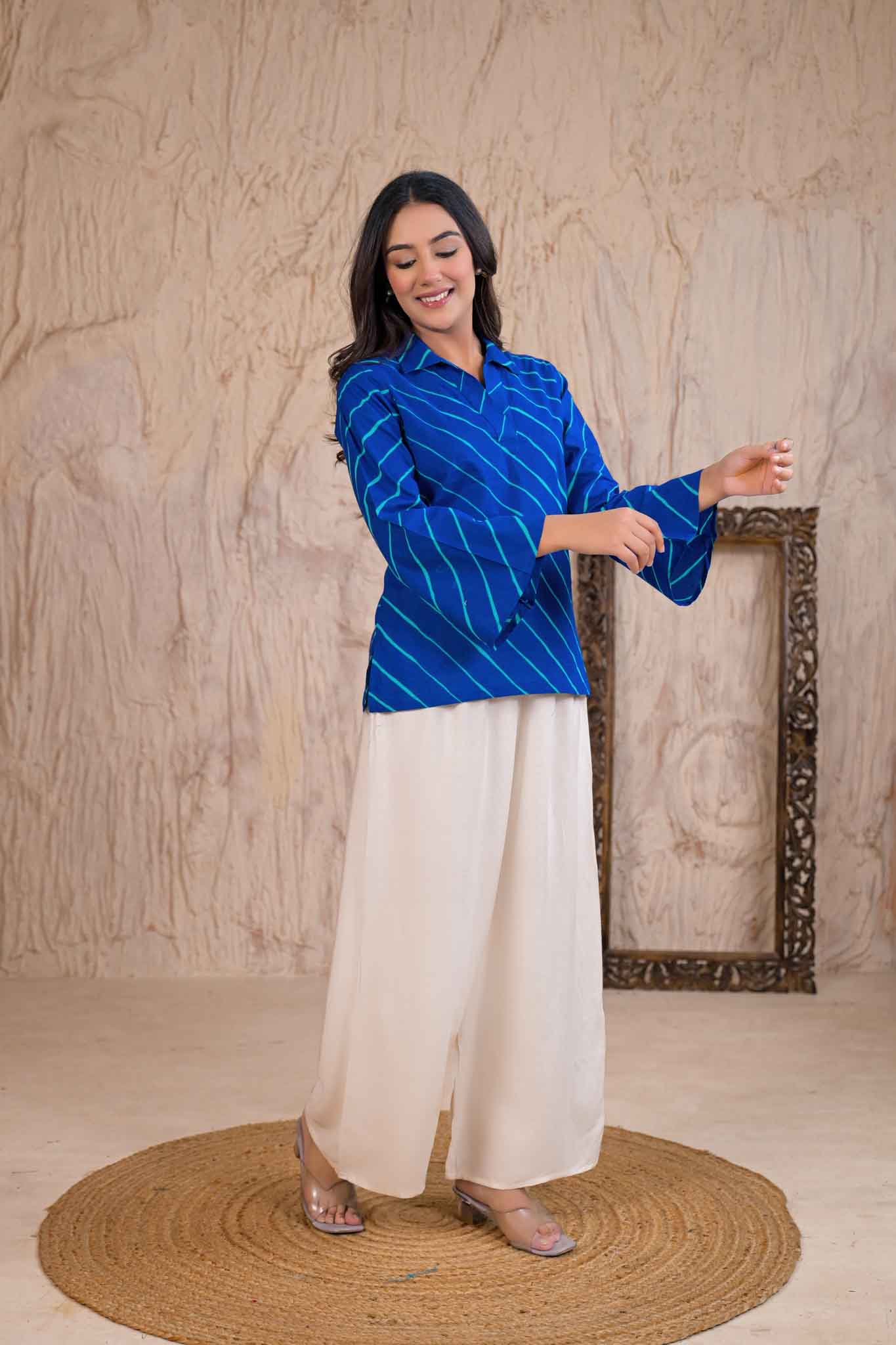 Pure Cotton Blue Kurti 5