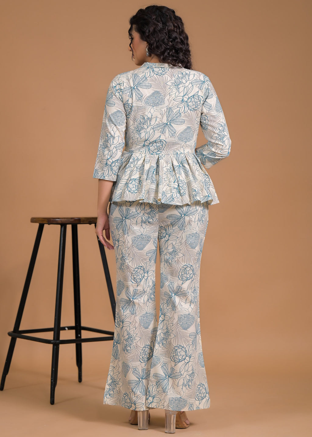 Pure Cotton Botanical Coord Set Back