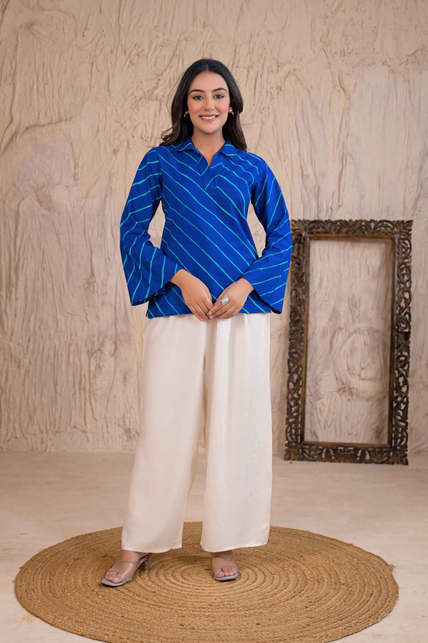 Pure Cotton Blue Kurti 7