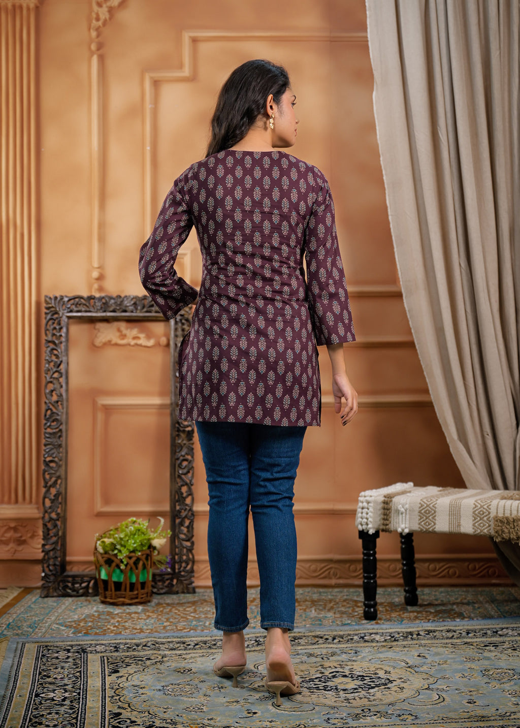 Pure Cotton Wine Kurti 4