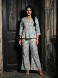 rama floral peplum co ord set front full