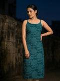 teal strappy kurta front